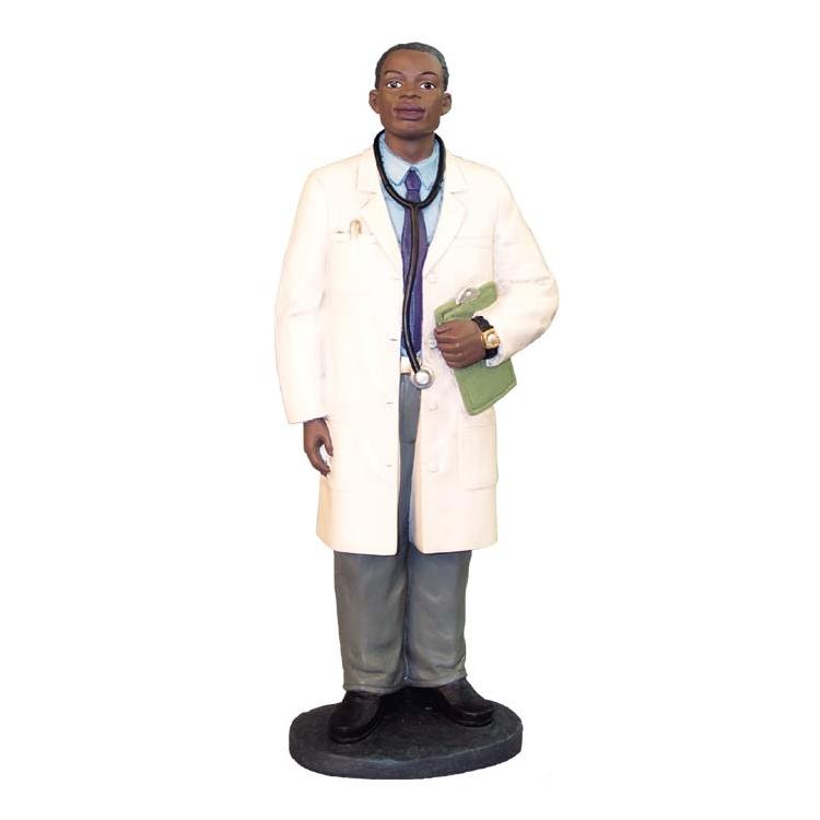 African American Male Doctor Figurine
