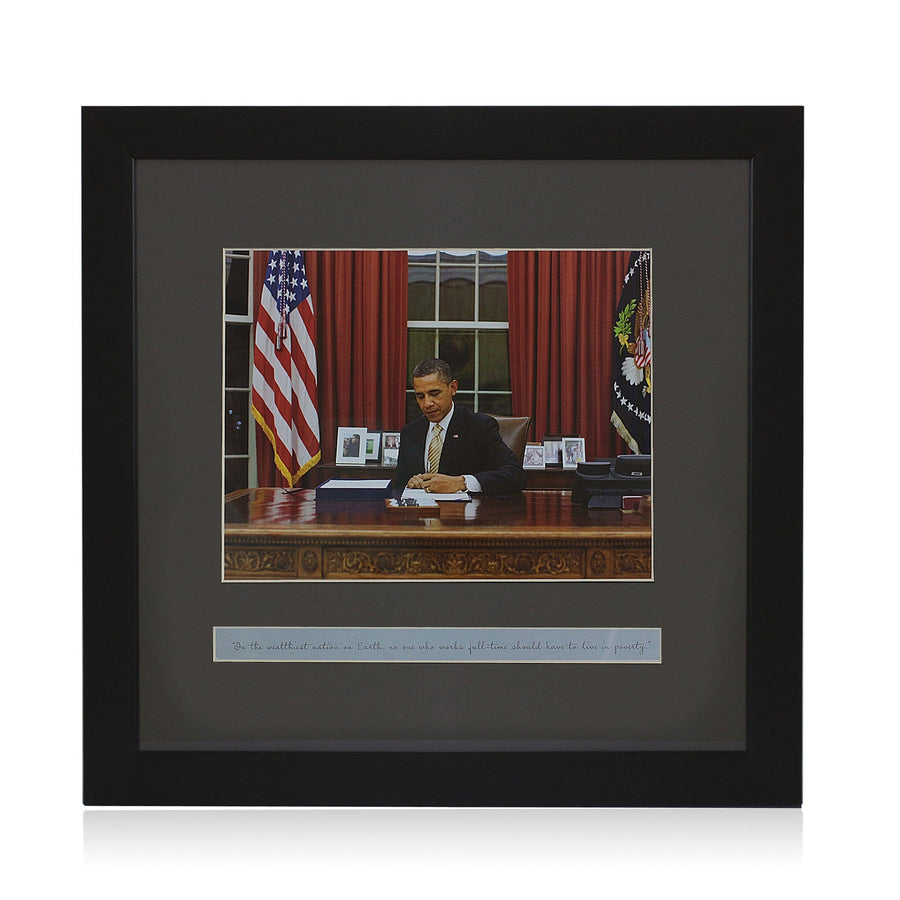 Truth About Poverty: Barack Obama (Framed Art Print)