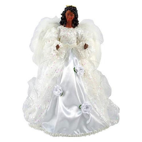 Wedding Dress Angel: African American Christmas Tree Topper