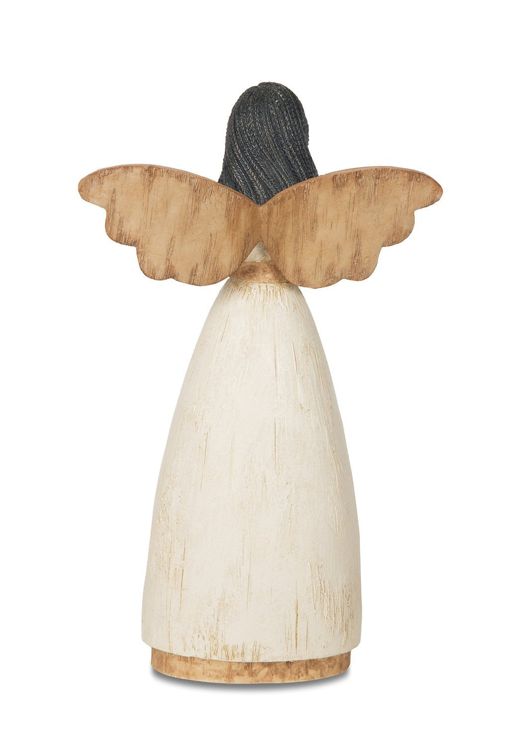 African American Friendship Angel Holding Flowers: Simple Spirits Collection by Pavilion Gifts (Rear)
