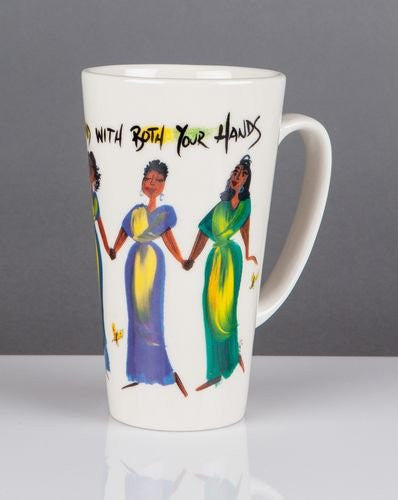 Hold A Friend With Both Hands Mug by Cidne Wallace