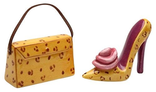 High Heel and Purse Salt and Pepper Shaker Set (Leopard Print)