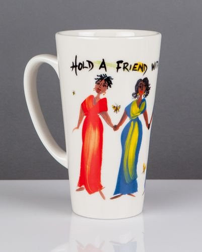 1 of 2: Hold A Friend With Both Hands Mug by Cidne Wallace