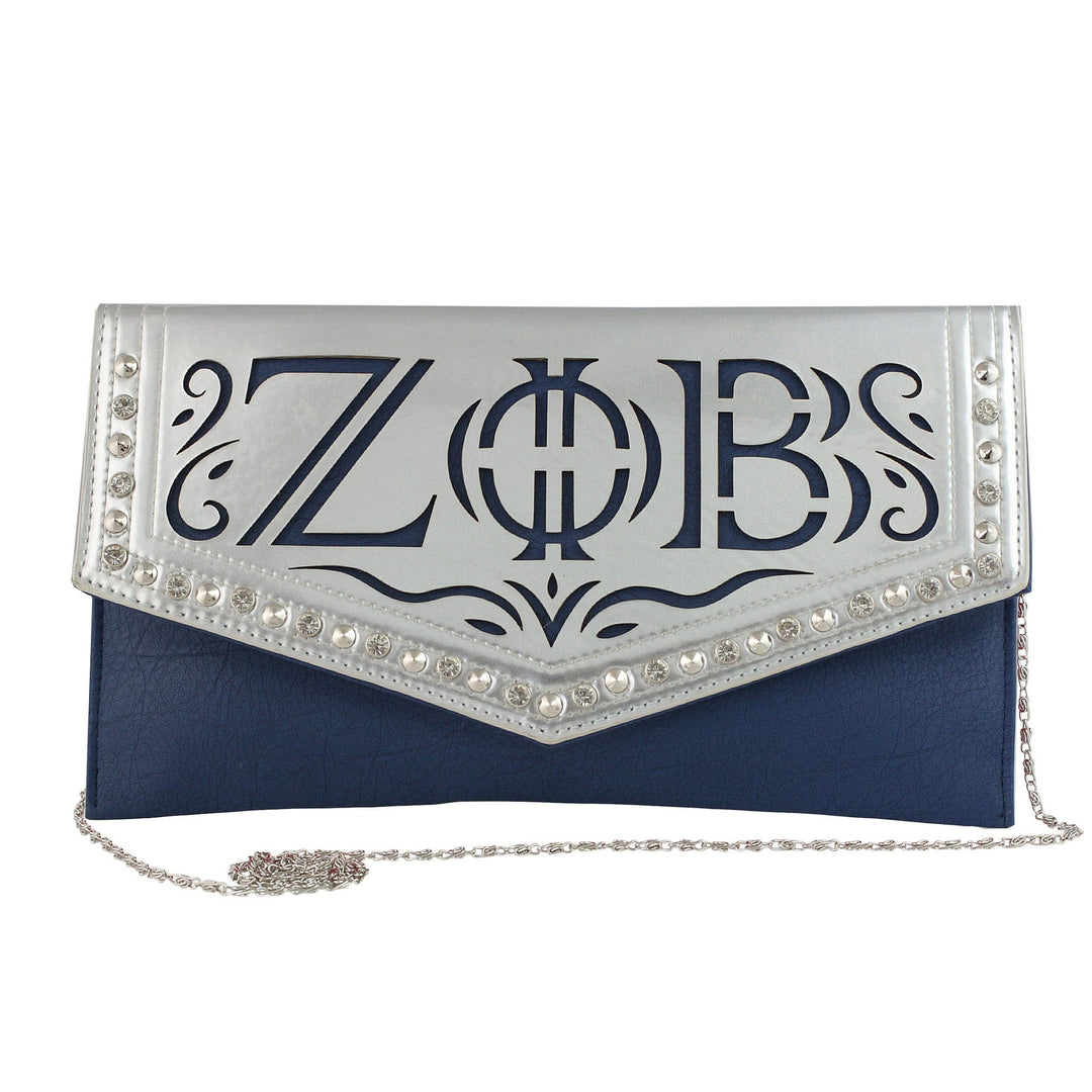 Zeta Phi Beta Faux Leather Envelope Clutch