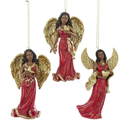 5 of 5: Angels of Red & Gold: African American Angelic Christmas Ornaments by Kurt Adler
