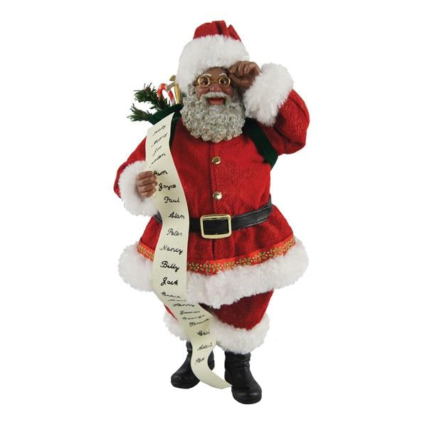 Santa's List: African American Santa Claus Figurine