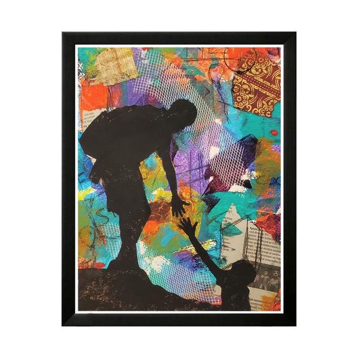 A Helping Hand: True Brotherhood by Andrew Nichols (Black Frame)