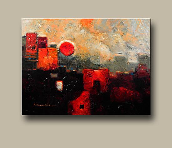 Downtown Sunset by Kanayo Ede (Giclee on Canvas)