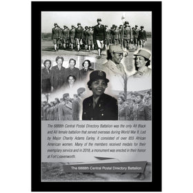 6888th Central Postal Battalion Poster by Sankofa Designs (Black Frame)