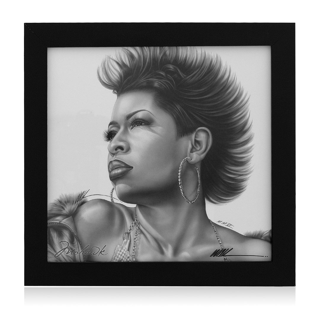 Mohawk-Framed Art-WAK-12x12 inches-Black Frame-The Black Art Depot