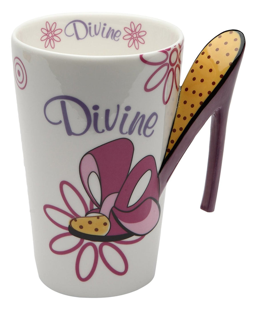 Divine Mug: Ceramic Mug with High Heel Shoe Handle by Cosmos Gifts