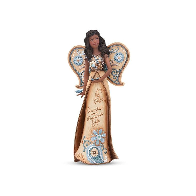 African American Aunt Angel Figurine with Butterflies: Perfect Paisley Collection by Pavilion Gifts