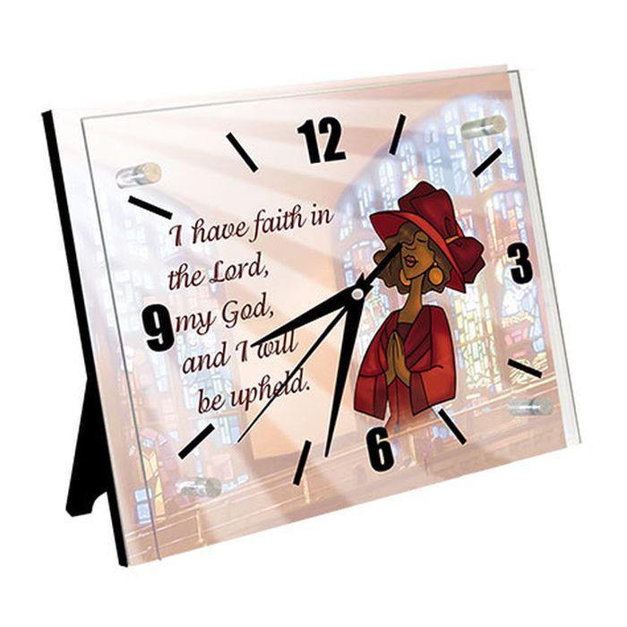 Faith in the Lord: African American Inspirational Wall/Table Clock