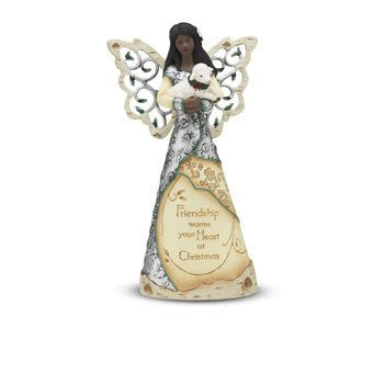 African American Friendship Angel Figurine: Elements Collection by Pavilion Gifts