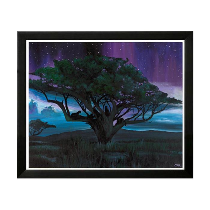 The Ancestral Plane (Black Panther Movie) by Cecil "CREED" Reed (Black Frame)