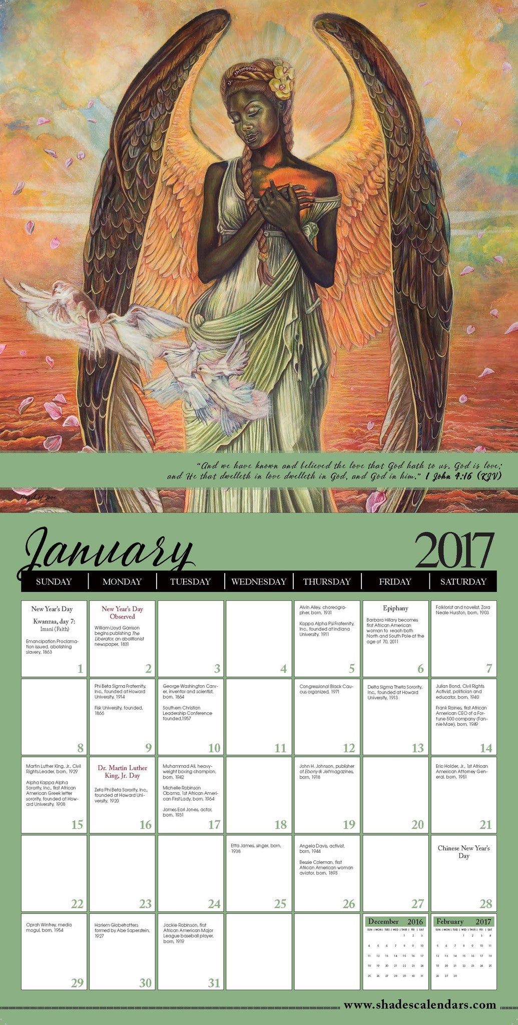 Powered by Praise: 2017 African American Wall Calendar (Interior)