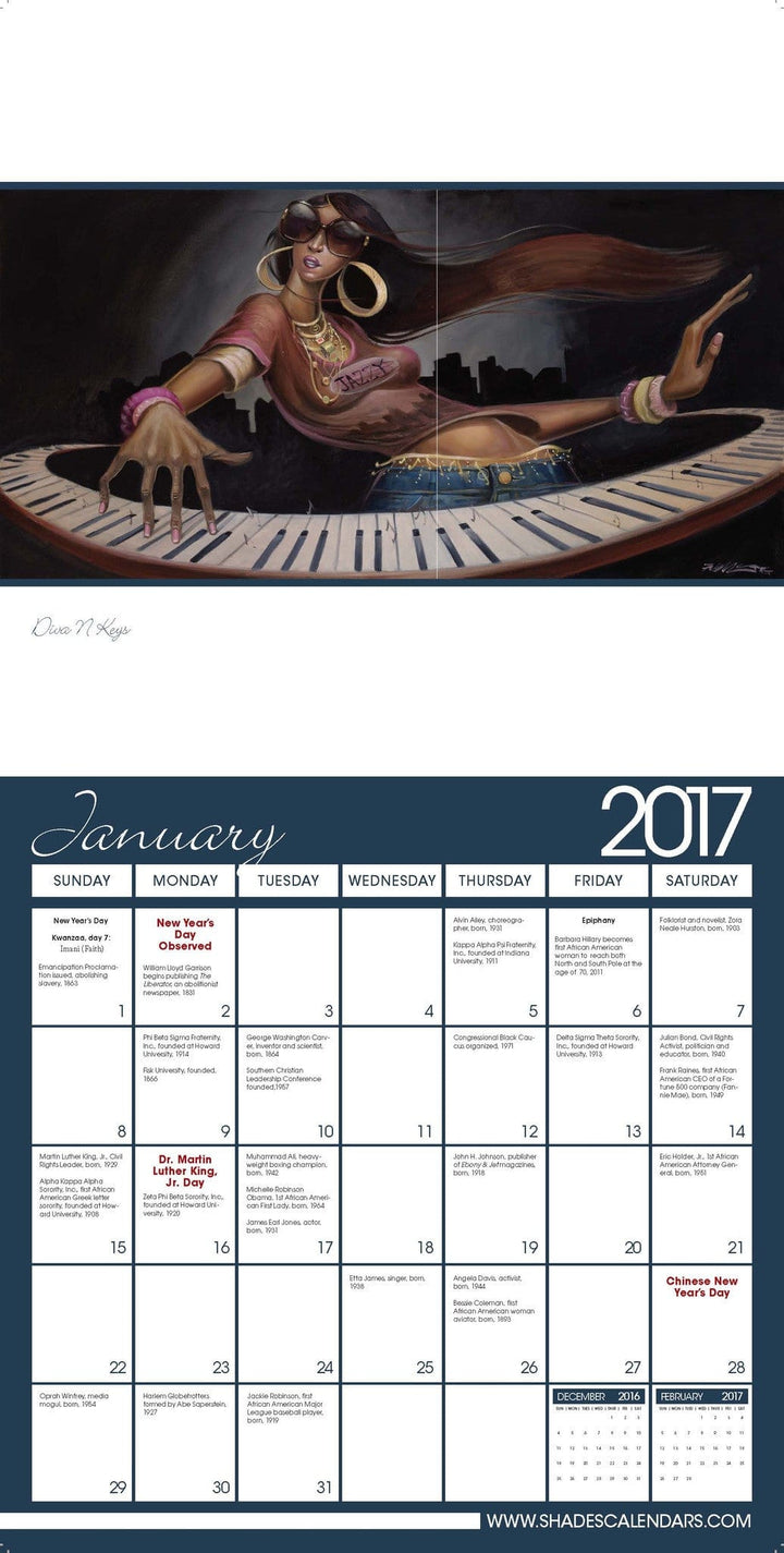 Urbanisms: The Art of Frank Morrison 2017 African American Calendar (Interior)