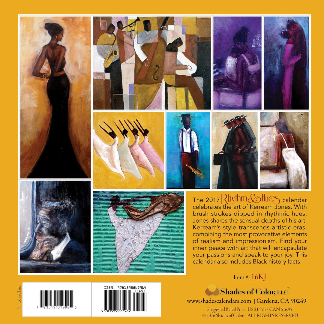 Rhythem and Hues: The Art of Kerream Jones (2017 African American Wall Calendar)