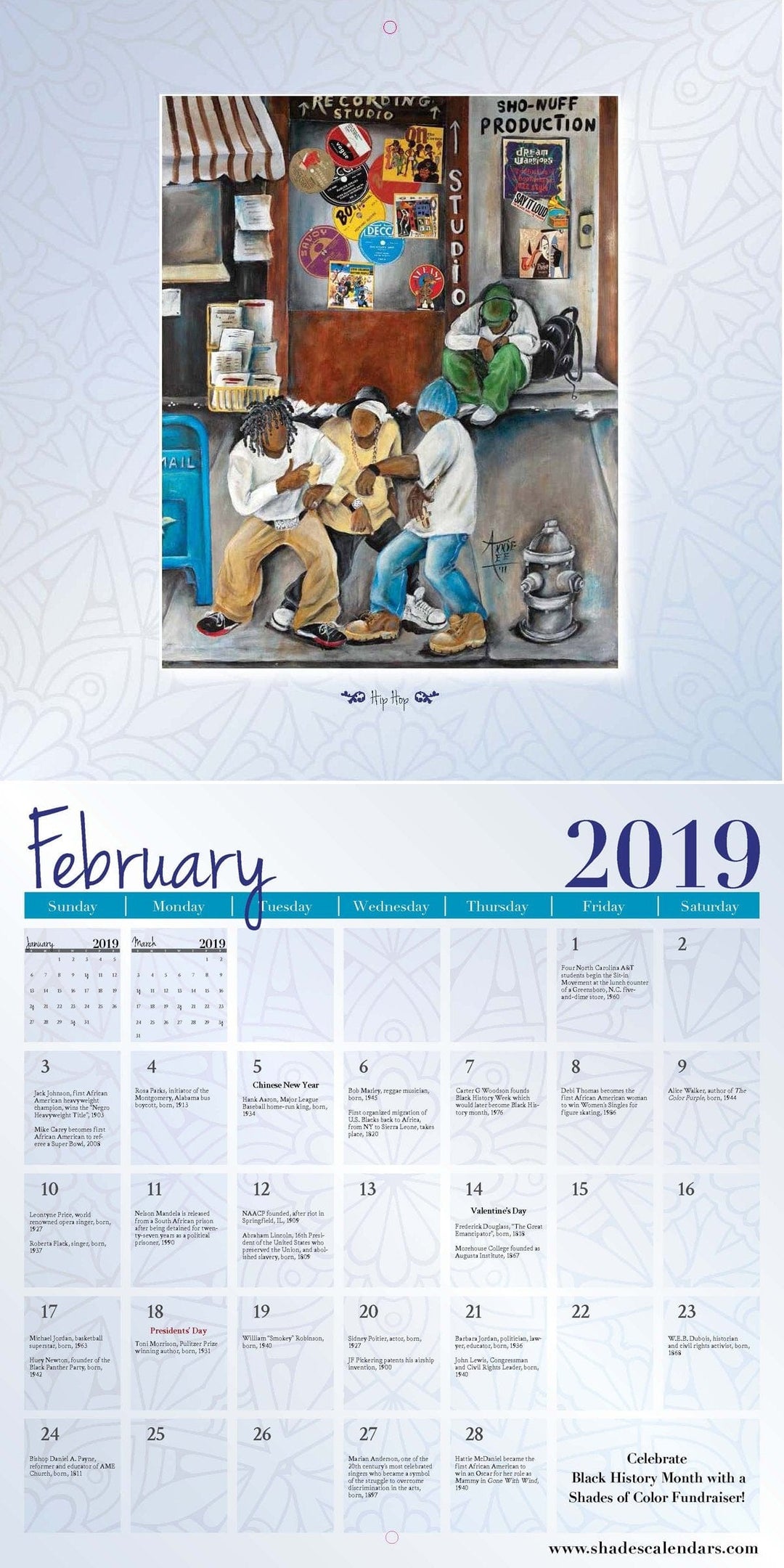 The Art of Annie Lee: 2019 African American Wall Calendar (Interior)