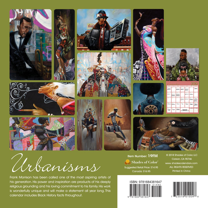 Urbanisms - The Art of Frank Morrison: 2019 African American Calendar (Rear)