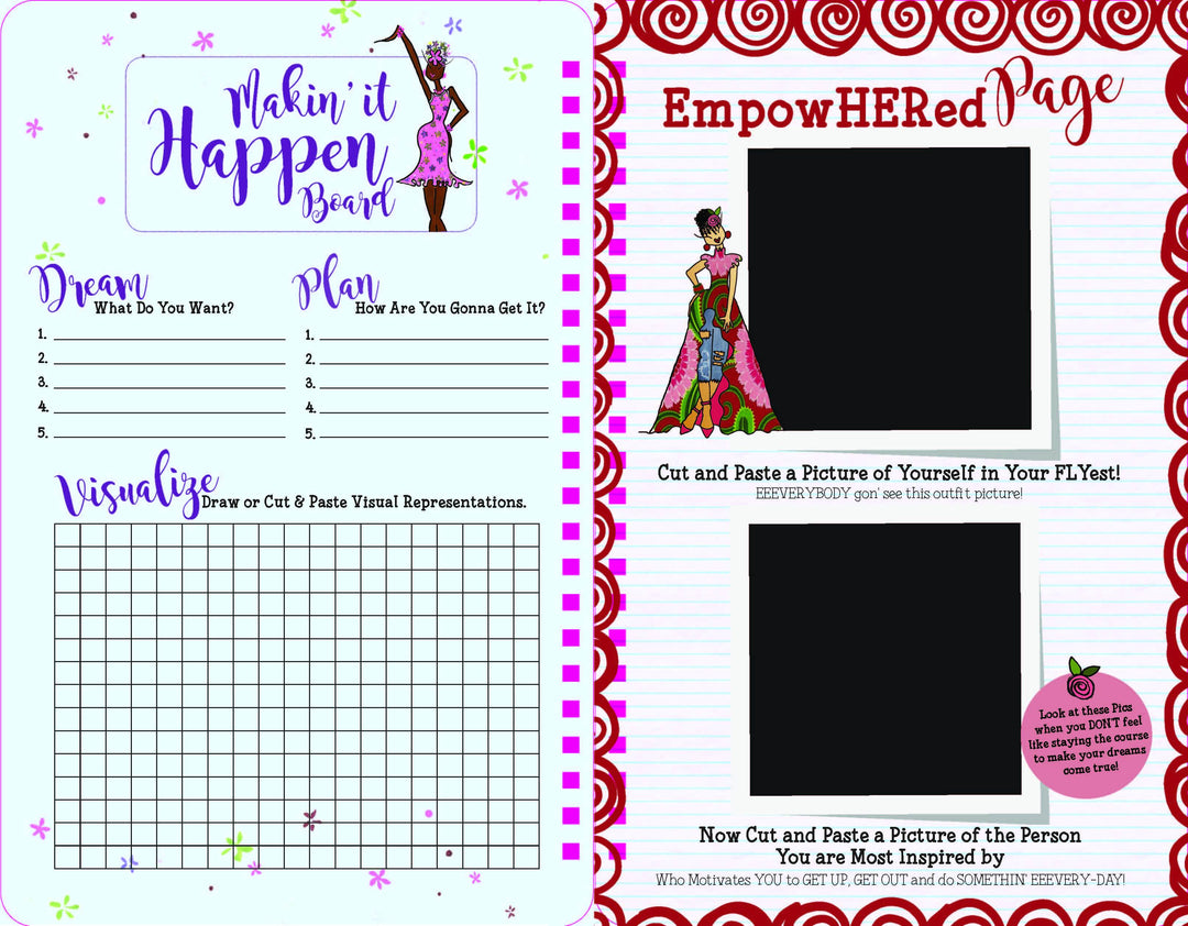 Flower PowHer: 2019 African American Inspirational Weekly Planner by Kiwi McDowell (Interior)