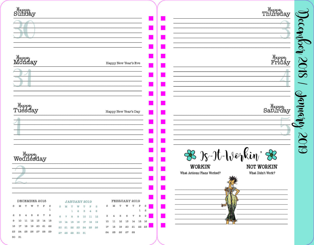 God Has Sho'Nuff Been Good to Me: 2019 African American Inspirational Weekly Planner by Kiwi McDowell (Interior)