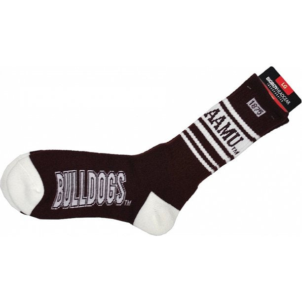 Alabama A&M University Bulldogs Knitted Socks by Big Boy Headgear