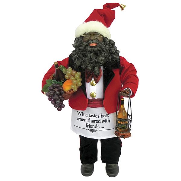 Wine Steward Santa Claus Figurine