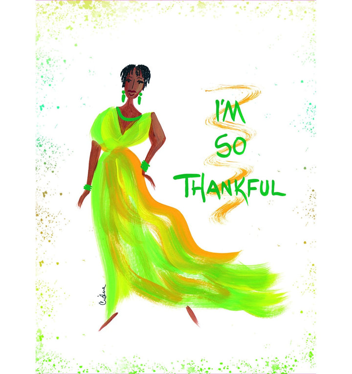 I'm so Thankful: African American Note Cards by Cidne Wallace