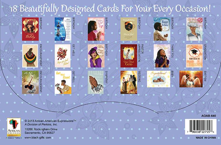 All Occasion African American Greeting Card Box Set by African American Expressions (Back)