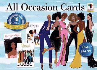 All Occasion Cards (Sister Friends II)-Greeting Card-Nicholle Kobi-5x7 inches-18 Greeting Cards-The Black Art Depot