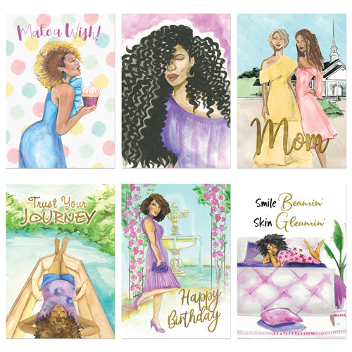 All Occasion Cards (Phenomenal Women Collection)-Greeting Card-Sara Myles-5x7 inches-18 Greeting Cards-The Black Art Depot
