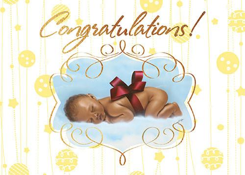 Congratulations: African American Newborn Card by African American Expressions