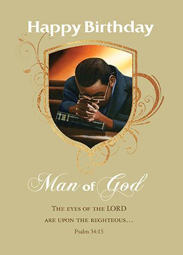 Happy Birthday Man of God: African American Birthday Card by African American Expressions
