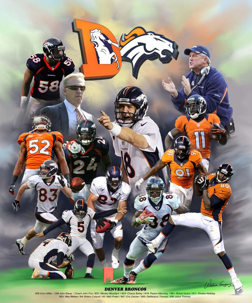 Denver Broncos by Wishum Gregory