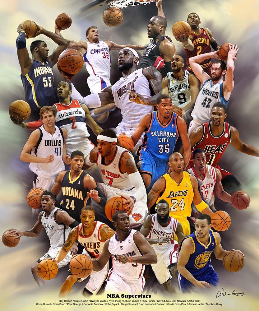 1 of 3: NBA Superstars by Wishum Gregory