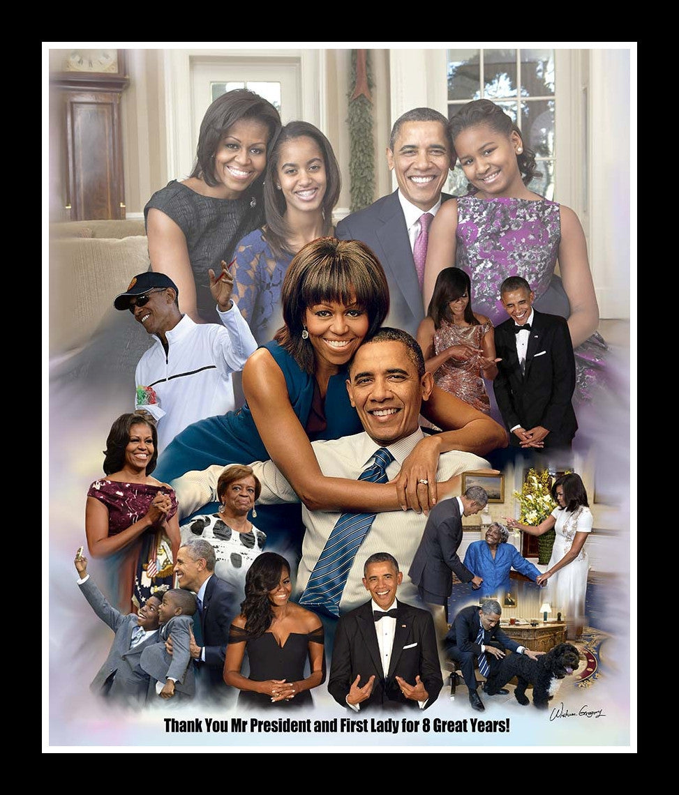 Thank You Mr. President (Barack Obama) by Wishum Gregory (Framed)