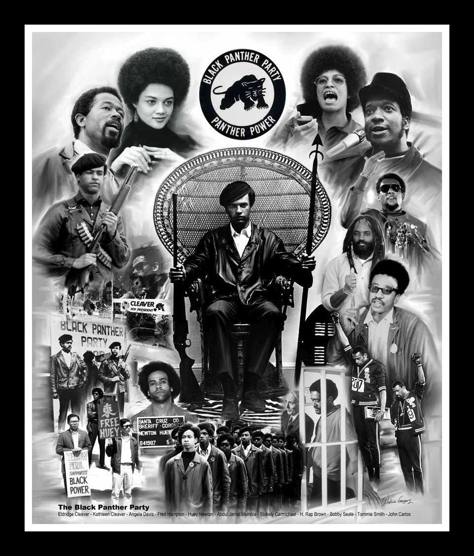 Black Panther Party by Wishum Gregory (Black Frame)