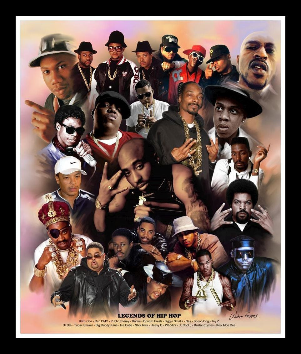 Legends of Hip Hop by Wishum Gregory (Black Frame)