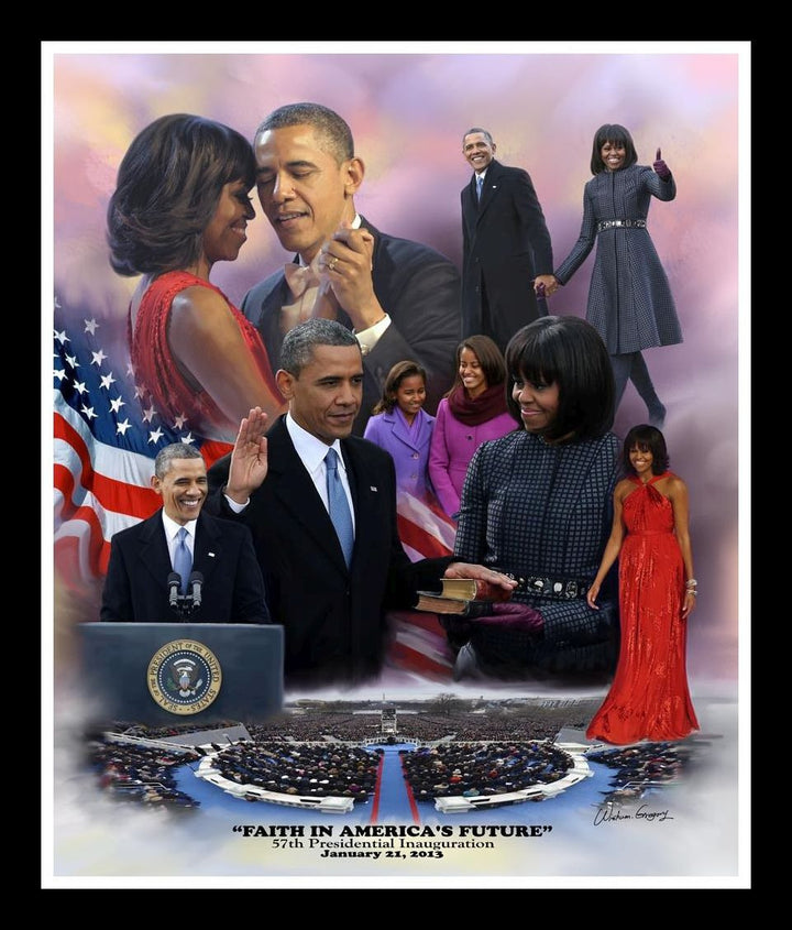 Faith in America's Future (Barack Obama) by Wishum Gregory (Black Frame)