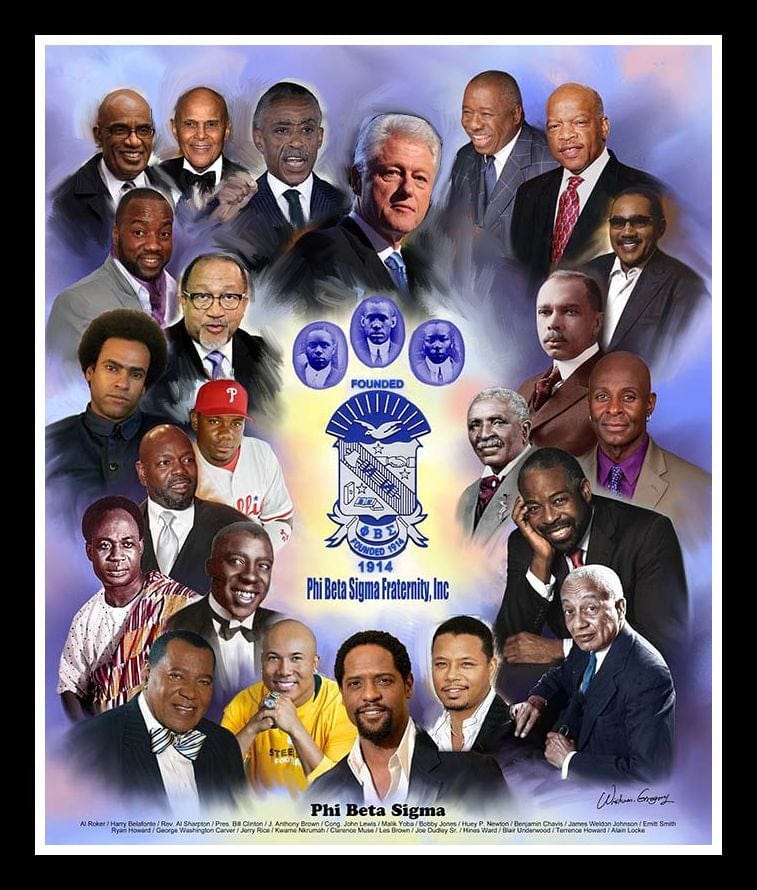 Phi Beta Sigma by Wishum Gregory (Black Frame)