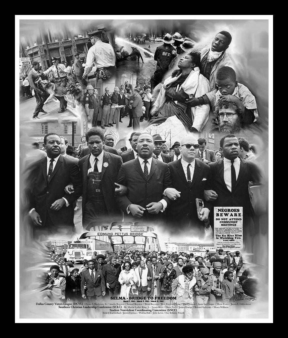 Selma: Bridge to Freedom by Wishum Gregory (Black Frame)