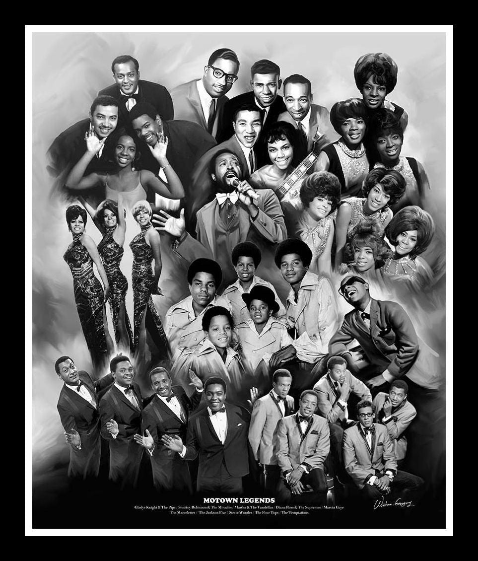 Motown Legends by Wishum Gregory (Black Frame)