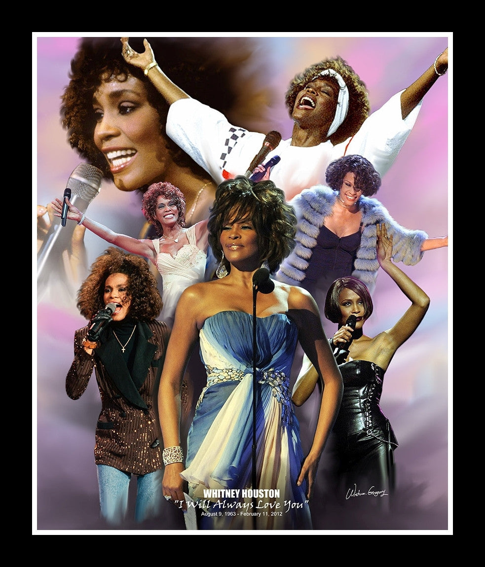 Whitney Houston: I Will Always Love You by Wishum Gregory (Black Frame)