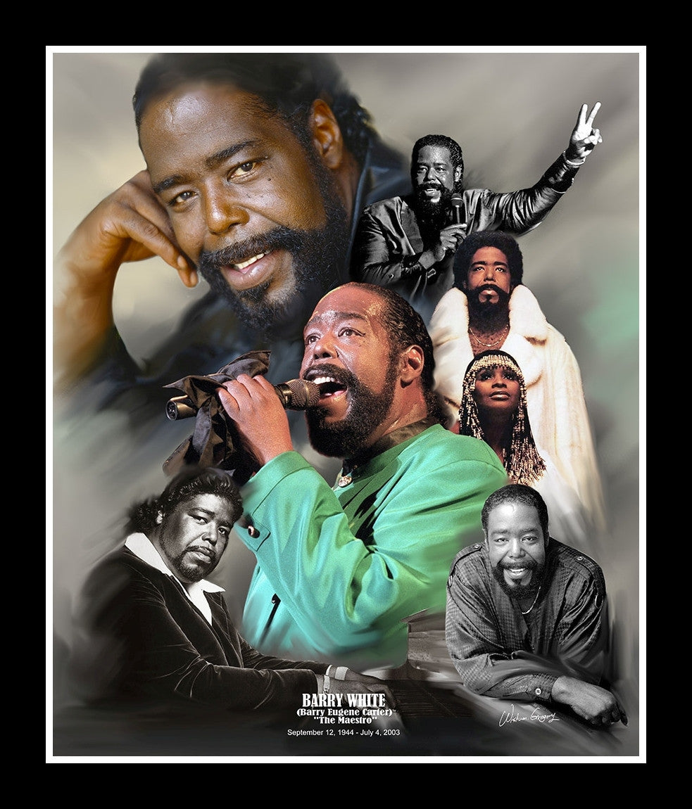 Barry White: The Maestro by Wishum Gregory (Black Frame)