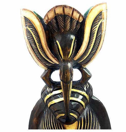 Bird Mask-Indonesian Decor-Stoneage Global Arts-20 inches-Wood-The Black Art Depot