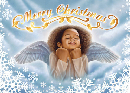 Merry Christmas (Angel): African American Christmas Card