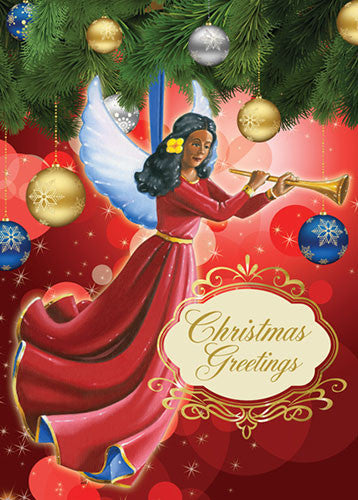 Angel Ornament: African American Christmas Card