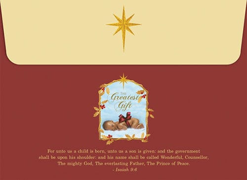 The Greatest Gift: African American Christmas Card Envelope