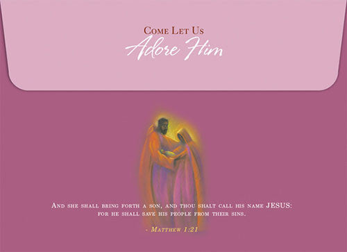Let Us Adore Him: African American Christmas Card Envelope